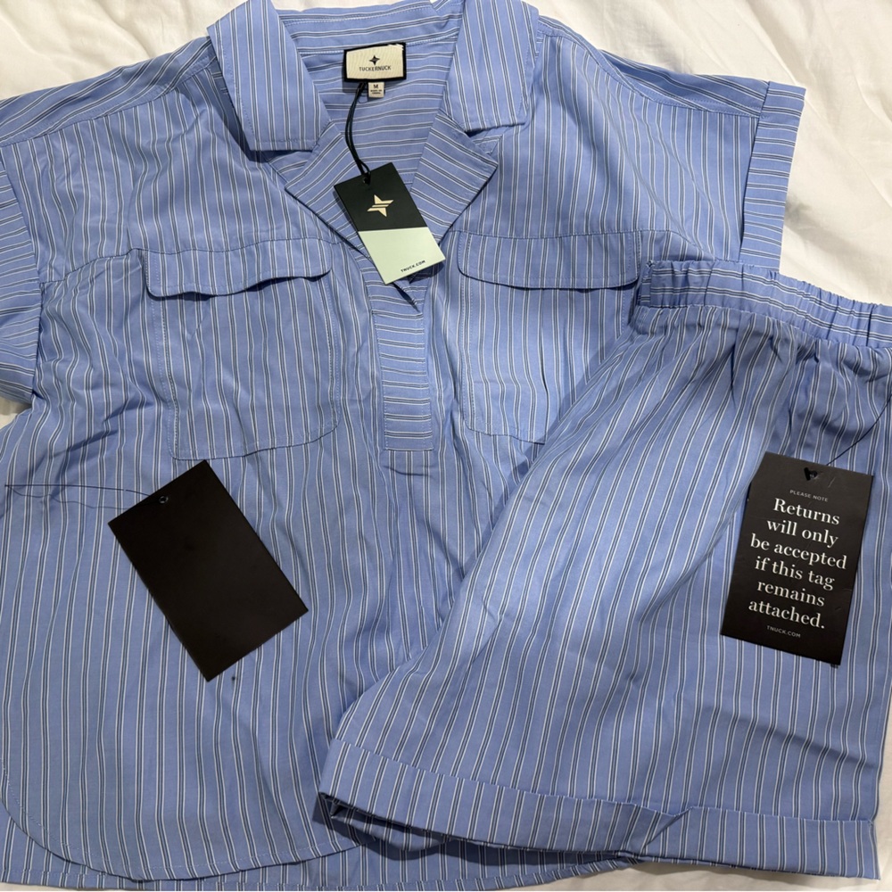 Tuckernuck Blue Striped Blouse